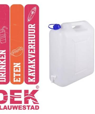 20 liter jerrycan met kraan voor water en levensmiddelen verhuur DEK Blauwestad Oldambt Groningen Nederland