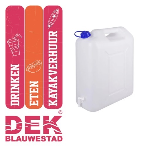 20 liter jerrycan met kraan voor water en levensmiddelen verhuur DEK Blauwestad Oldambt Groningen Nederland