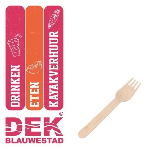 BIO houtenvork composteerbaar alternatief plastic vorken dek blauwestad oldambtmeer oldambt Groningen Nederland vorken snack verstek kopen bij DEK Blauwestad Oldambt Groningen Nederland