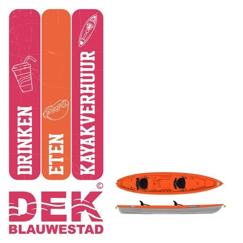 Kayak bootverhuur waterpret watersport recreatie kajak boot verhuur huren DEK Blauwestad Oldambtmeer Oldambt Groningen Nederland