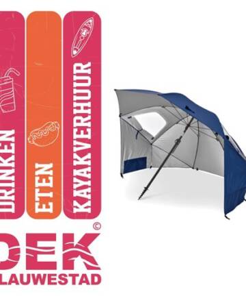 Sport Brella Ultra Strandtent Windscherm Parasol huren verhuur DEK Blauwestad Oldambt Groningen Nederland