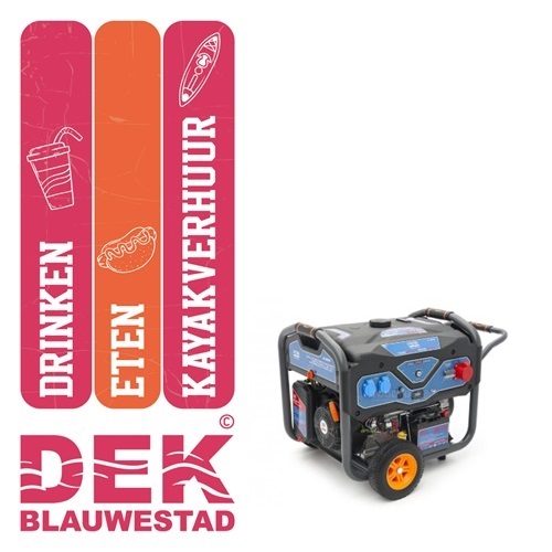 Benzine Aggregaat materieel huren DEK Blauwestad verhuur Oldambt Groningen Nederland krachtstroom 400Volt 230Volt 12Volt