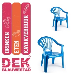 Verhuur Stoelen binnen buiten donkerblauw DEK Blauwestad stoelen huren Oldambt Groningen Nederland