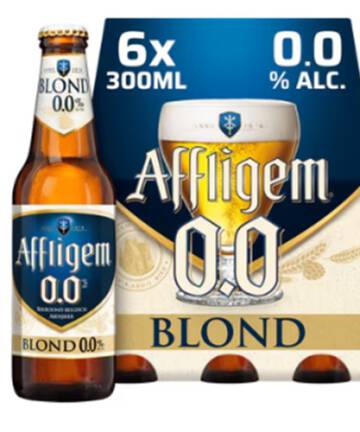 Affligem Blond 0.0% Alcoholvrij Fles 6 x 300ML